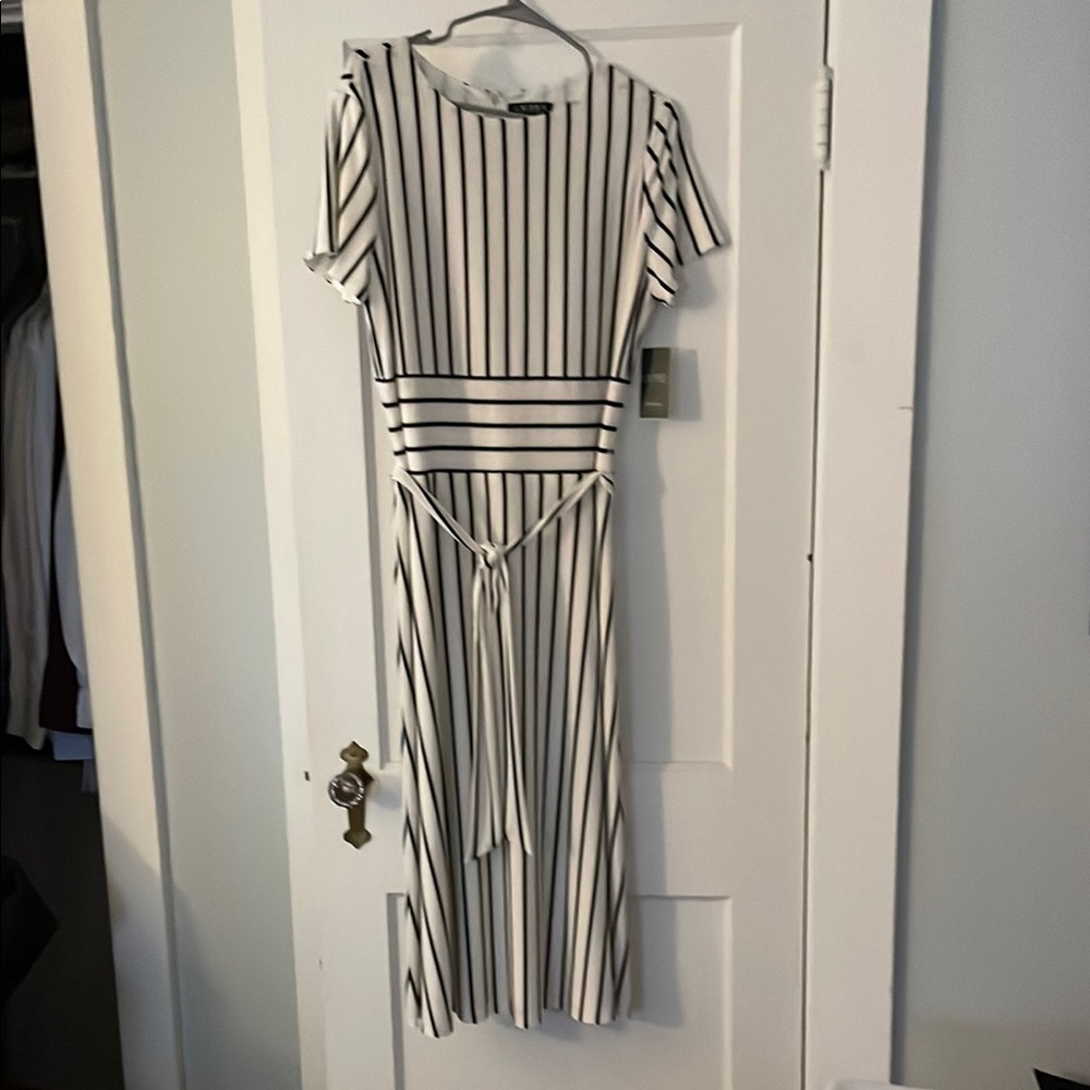 Striped Black and White Dress